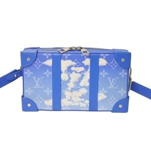 Louis Vuitton Trunk Soft Blue Clouds Shoulder Wallet Leather Bag Monogram